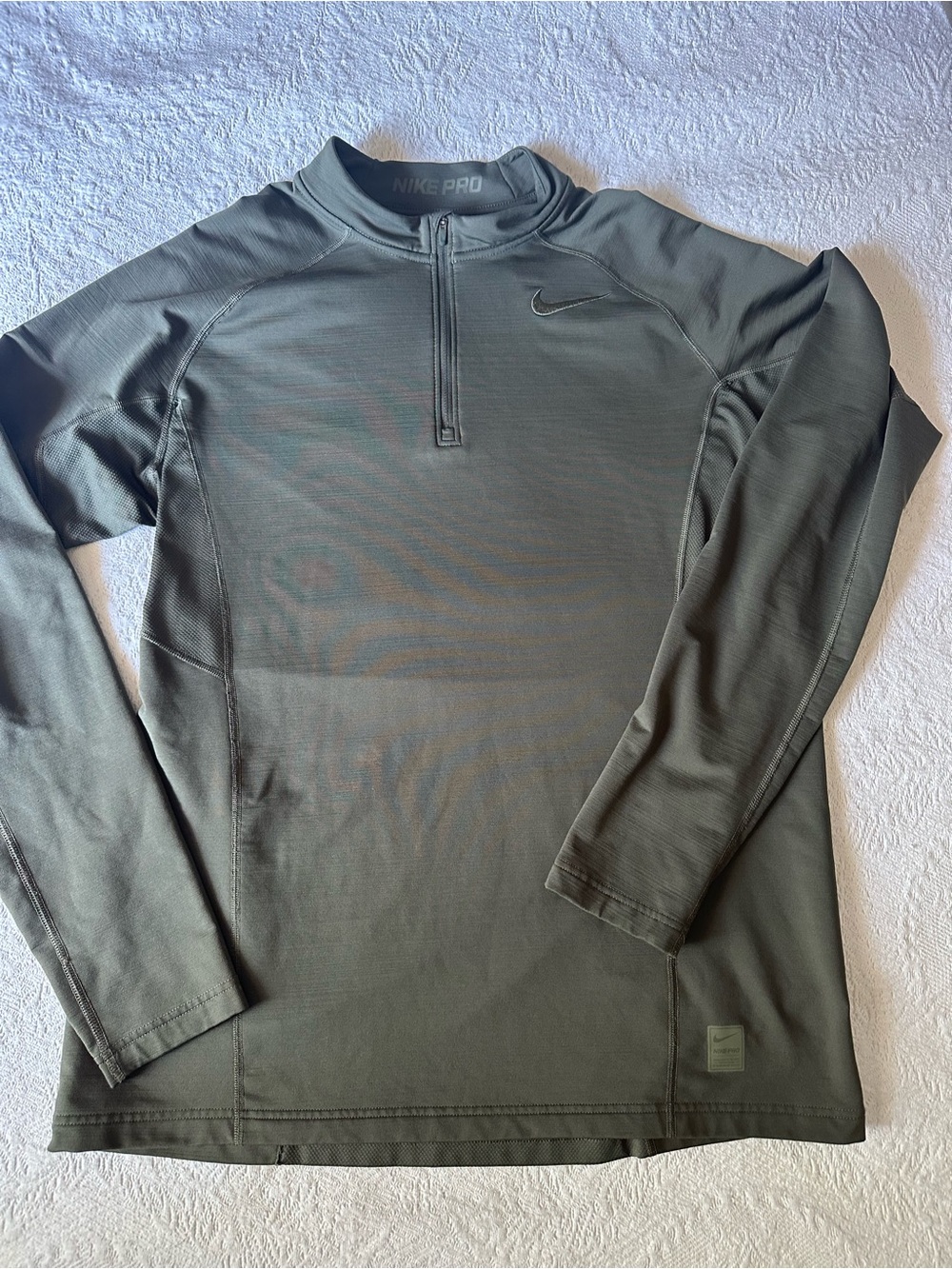 Nike Olive Green Half-Zip Training Top